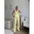 Twist Sırt Dekolte İkili Takım - SARI
