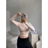 Yan Lastik Crop - BEJ