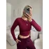 Yan Lastik Crop - BORDO