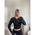 Yan Lastik Crop - SİYAH