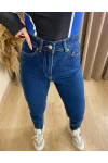 Yüksek Bel Mom Jean- MAVİ