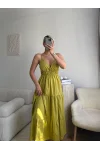 Askılı Sırt Çapraz Salaş Elbise - HARDAL