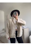 Astarlı Cozy Peluş Ceket - BEJ