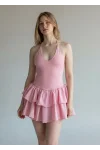 Bella Eteği Şortlu Elbise - PEMBE
