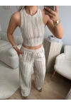 Halter Fitilli İkili Takım - BEJ