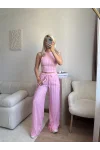 Halter Fitilli İkili Takım - PEMBE