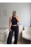 Halter Fitilli İkili Takım - SİYAH