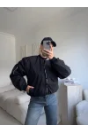 İçi Dolgulu Bomber Ceket - SİYAH