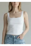 Ön Arka Kare Crop - BEYAZ