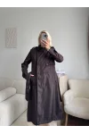 ZR Yaka Detay Trençkot - KAHVE