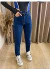 Yüksek Bel Mom Jean- MAVİ