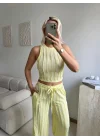Halter Fitilli İkili Takım - SARI