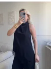 Dantel Detay Bluz Pantolon Takım - SİYAH