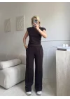 Vatkalı Kolsuz İkili Takım - KAHVE