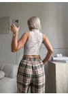 Bel Korse Dantel Büstiyer - BEYAZ