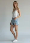 Askılı Biyeli Bodysuit - BEYAZ