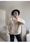 Astarlı Cozy Peluş Ceket - BEJ