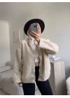 Astarlı Cozy Peluş Ceket - BEJ