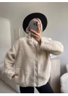 Astarlı Cozy Peluş Ceket - BEJ