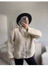 Astarlı Cozy Peluş Ceket - BEJ