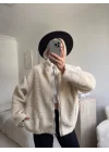 Astarlı Cozy Peluş Ceket - BEJ