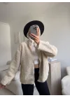 Astarlı Cozy Peluş Ceket - BEJ