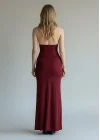 Bel Korse Maxi Elbise - BORDO