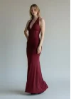 Bel Korse Maxi Elbise - BORDO