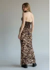 Bel Korse Maxi Elbise - LEOPAR