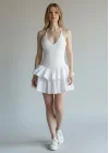 Bella Eteği Şortlu Elbise - BEYAZ