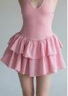 Bella Eteği Şortlu Elbise - PEMBE