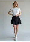 Fermuar Detay Bodysuit - BEYAZ