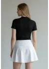 Fermuar Detay Bodysuit - SİYAH
