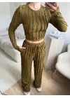 Fitilli Ters Dikiş İkili Takım - YEŞİL