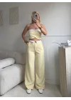 Garnili Straplez İkili Takım - SARI