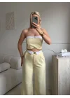 Garnili Straplez İkili Takım - SARI