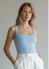 Halter Çıtçıtlı Bodysuit - MAVİ