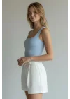 Halter Çıtçıtlı Bodysuit - MAVİ