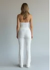 Halter Crop Pantolon Takım - BEYAZ