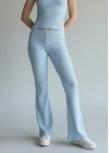 Halter Crop Pantolon Takım - MAVİ