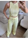 Halter Fitilli İkili Takım - SARI