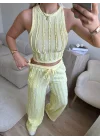Halter Fitilli İkili Takım - SARI