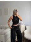 Halter Fitilli İkili Takım - SİYAH