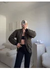 İçi Dolgulu Bomber Ceket - HAKİ