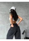 Kemer Tokalı Baggy Jean | SİYAH
