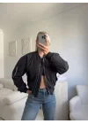 Kol Fermuar Bomber Ceket