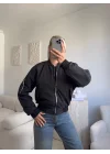 Kol Fermuar Bomber Ceket