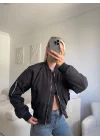Kol Fermuar Bomber Ceket