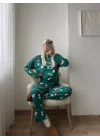 Noel Baskılı Pijama Takımı - YEŞİL