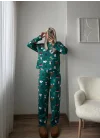 Noel Baskılı Pijama Takımı - YEŞİL